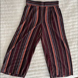 Cynthia Rowley striped Gaucho pants.